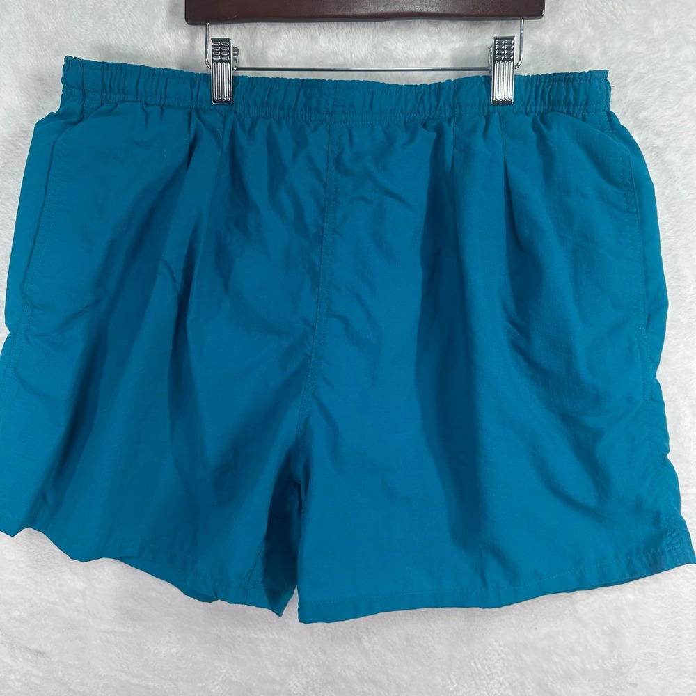 Bimini Bay Swim Trunks Mens Large Teal Blue Mesh Lined Nylon Fishing Shorts